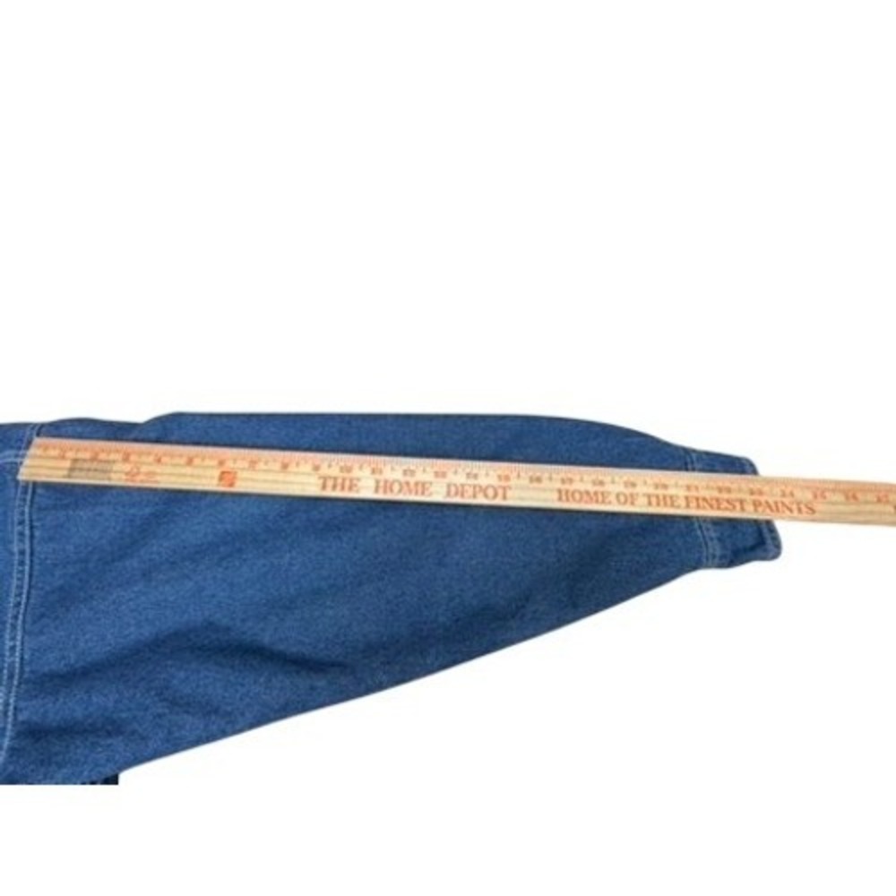 "Levi Strauss & Co" Mens Lined Denim Shirt Jacket Blue Plaid Fleece Workwear - Picture 12 of 13